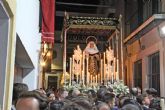 Desde un sencillo palio del siglo XVIII de los denominados de cajn parti la Dolorosa Ilipense para sus cultos de Septenario