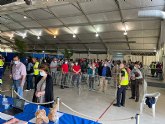 Unas 4400 personas  de 50 a 59 anos est previsto que pasen hoy por el centro de vacunacin de San Javier hasta las 19:00h