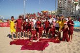 La selecci�n alev�n de f�tbol playa, campeona de Espa�a