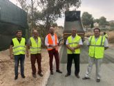 Fomento mejora el pavimento de la carretera regional que une la pedanía murciana de San José de la Montaña con la autovía del Mar Menor
