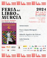 Lola Gracia presentar La vida con G el prximo 7 de octubre en La Feria del Libro de Murcia