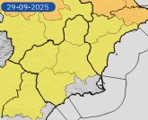 Avisos por fenmenos adversos de nivel amarillo por lluvias y tormentas en la Regin de Murcia