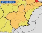 AVISOS por fenmenos adversos de nivel NARANJA Y AMARILLO por lluvias y tormentas en la Regin de Murcia