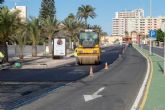 Infraestructuras realiza obras de asfaltado en La Manga e Islas Menores