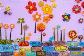 El mural 'Mujeres que hablan con flores' recuerda a las víctimas de la violencia machista