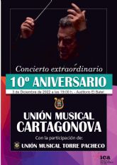 La Unión Musical Cartagonova celebra su 10° Aniversario con un concierto en El Batel