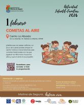 La Concejalía de Turismo organiza la actividad Cometas al aire en el Centro La Albarda el domingo 1 de febrero