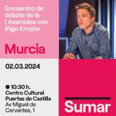 Íñigo Errejón arropa los primeros pasos de Sumar en la Región de Murcia
