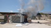 Incendio en una planta fotovoltaica en Mula