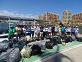 30 voluntarios de ANSE y WWF retiran casi una tonelada de residuos de la Caleta del Estacio (La Manga)
