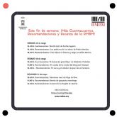 Las Bibliotecas de Murcia recomiendan leer a autores de la Regin en su programacin de fin de semana