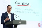 Pedro Sánchez cifra en el 59% los compromisos de la investidura ya cumplidos