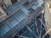 Orthem finaliza el andamio para la restauración de la fachada de la Catedral de Murcia
