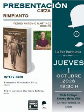 'Rimpianto', la novela de Pedro Antonio Mart�nez Robles que une la historia de una familia de Calasparra con la historia de Espana