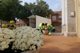 El Ayuntamiento de Cartagena refuerza la ornamentacin floral de los cementerios municipales para Todos los Santos