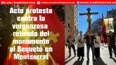 Cientos de carlistas se reúnen en Montserrat contra la retirada del monumento al Requeté