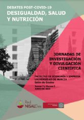 Desigualdad, salud y nutrición: los tres eslabones de las próximas Jornadas de Investigación y Divulgación Científica de la UMU