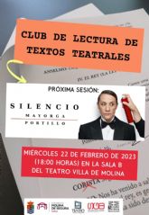 Silencio, del escritor y dramaturgo Juan Mayorga, es la obra elegida para ser tratada en la prxima reunin del Club de Lectura de Textos Teatrales