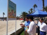 Salud reivindica en San Javier el valor medioambiental de la iniciativa ´Playas sin humo´