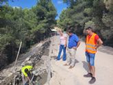 La Comunidad refuerza la protección contra los desprendimientos en la carretera que une los municipios de Bullas y Aledo