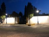 El cementerio de Puerto de Mazarrn estrena 12 farolas con luminarias tipo led