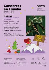 Cultura ampla un pase ms del espectculo navideño 'El Grinch' con el que se inician los 'Conciertos en familia' en el Auditorio regional